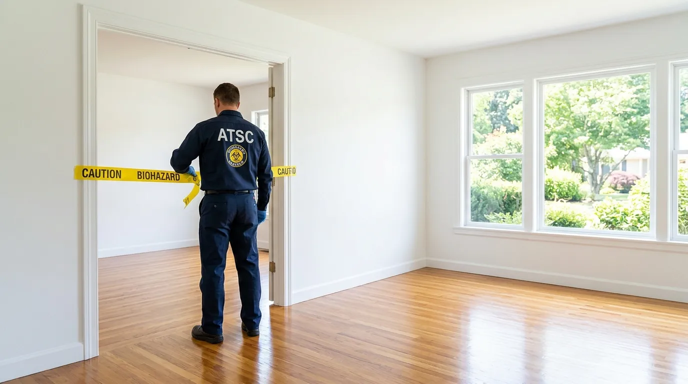 Certified biohazard cleanup crew performing Crime Scene Cleanup in Avon